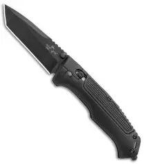Brand New - Bear & Son MC-560-AlBK-B Folding Knife 3.25" Tanto Point Sandvik 14C28N Black Blade Aluminum Handle Black