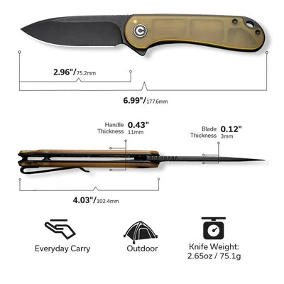 Like New - Civivi Elementum | 2.96" D2 Blade | Ultem Handle | Flipper | Like New