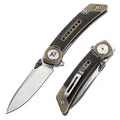 DreamTech D3610CGG – 3.07″ 14C28N Folding Knife, Green Carbon Fiber & G10 Handle, Liner Lock