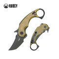 Kubey Jaw Like new - Tanto Pikal Folding Knife Ultem Handle 2.52" Blackwash 14C28N Blade KU439E