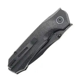 Brand New - Remette MC25B RT-Rhino (14C28N, Drop Point, Stonewashed, Micarta, Black) Pocket Knife