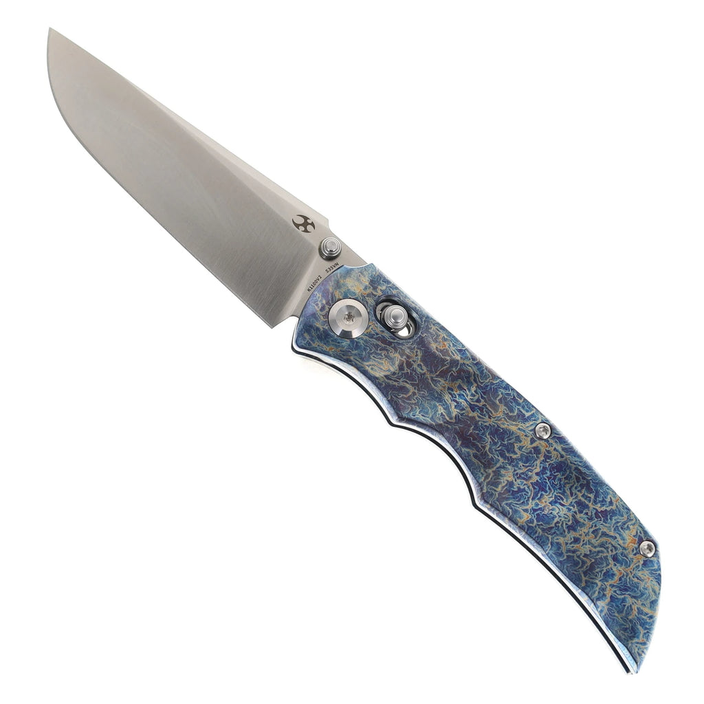 Kansept Knives SIF Crossbar Lock Knife Lightning Strike Titanium (3.8" Satin)