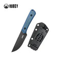 Like New - Kubey Thorn Fixed Blade Knife Blue Micarta Handle 2.8" Blackwash 14C28N Blade KU413D